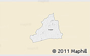 Classic Style 3D Map of Dolo, single color outside