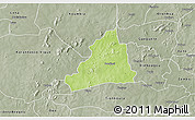 Physical 3D Map of Dolo, semi-desaturated