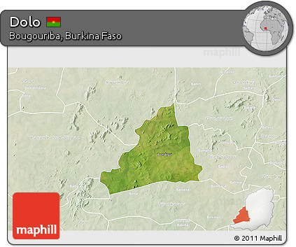 Satellite 3D Map of Dolo, lighten