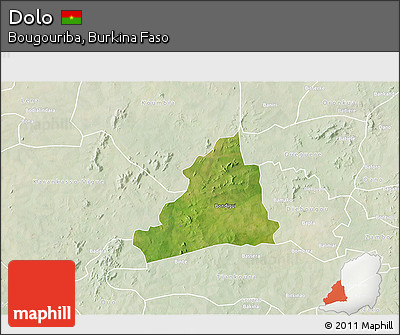 Satellite 3D Map of Dolo, lighten