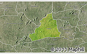 Satellite 3D Map of Dolo, semi-desaturated
