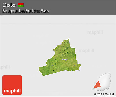 Satellite 3D Map of Dolo, single color outside