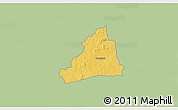 Savanna Style 3D Map of Dolo, single color outside
