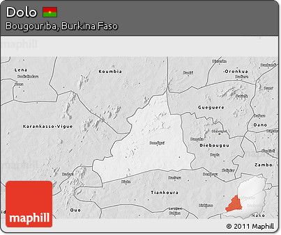 Silver Style 3D Map of Dolo