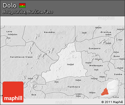 Silver Style 3D Map of Dolo