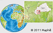 Physical Location Map of Dolo, highlighted country, highlighted parent region