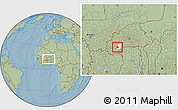 Savanna Style Location Map of Dolo, highlighted parent region, within the entire country, hill shading