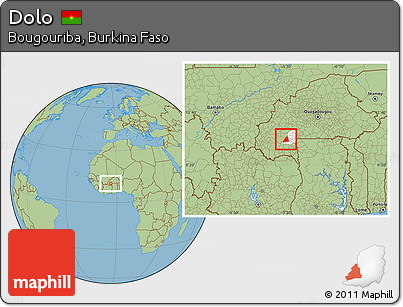 Savanna Style Location Map of Dolo, highlighted parent region