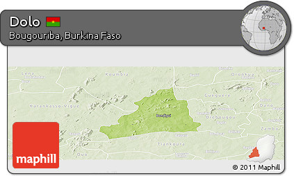 Physical Panoramic Map of Dolo, lighten