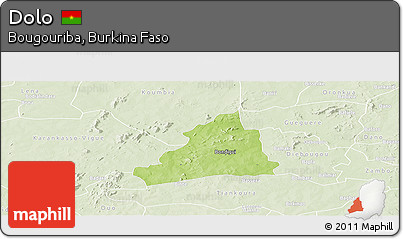 Physical Panoramic Map of Dolo, lighten