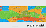 Satellite Panoramic Map of Dolo, political outside