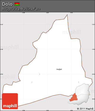 Classic Style Simple Map of Dolo, cropped outside