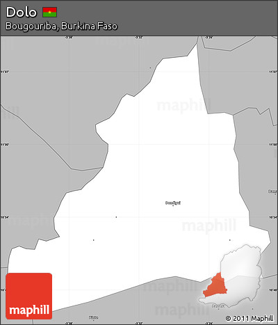 Gray Simple Map of Dolo