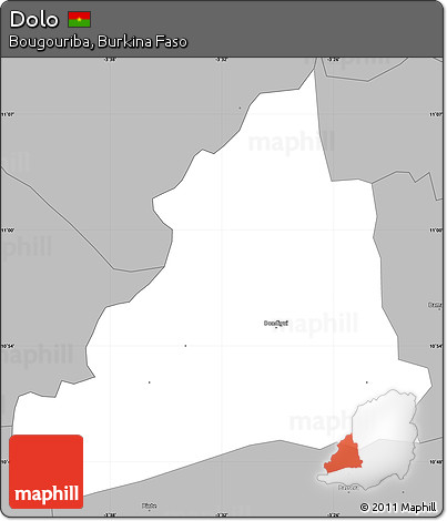 Gray Simple Map of Dolo