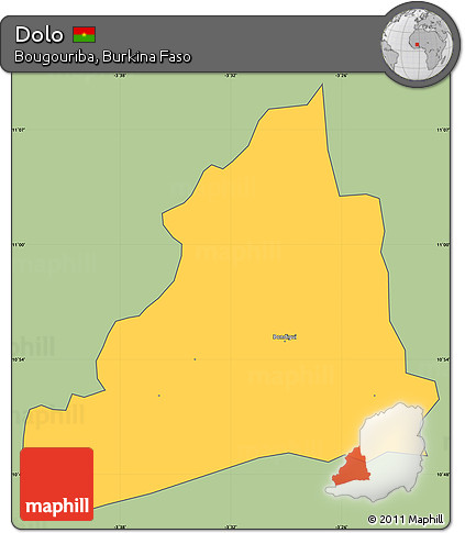 Savanna Style Simple Map of Dolo, cropped outside