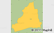 Savanna Style Simple Map of Dolo, single color outside