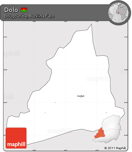 Silver Style Simple Map of Dolo, cropped outside