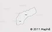 Silver Style 3D Map of Founzan, single color outside