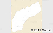 Classic Style Simple Map of Founzan, single color outside