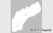 Gray Simple Map of Founzan, single color outside