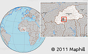 Gray Location Map of Koper, highlighted country, highlighted parent region