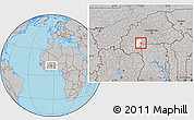 Gray Location Map of Koper, highlighted parent region