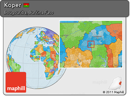 Political Location Map of Koper