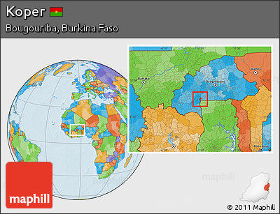 Political Location Map of Koper
