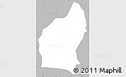 Gray Simple Map of Koper, cropped outside