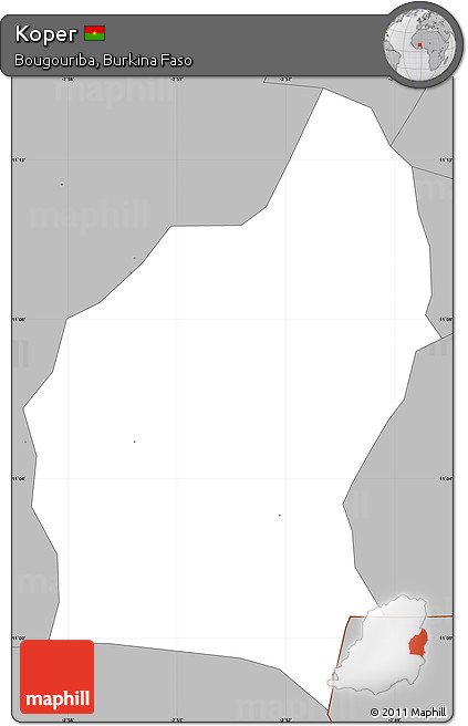 Gray Simple Map of Koper