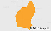 Political Simple Map of Koper, single color outside