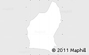 Silver Style Simple Map of Koper, single color outside