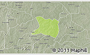 Physical 3D Map of Koti, semi-desaturated