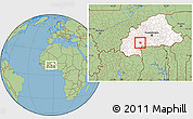 Savanna Style Location Map of Koti, highlighted country