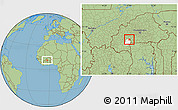 Savanna Style Location Map of Koti, highlighted parent region