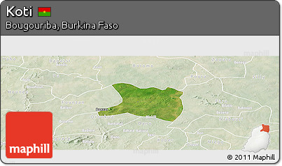 Satellite Panoramic Map of Koti, lighten