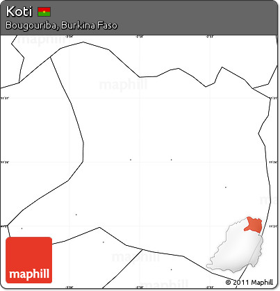 Blank Simple Map of Koti, no labels