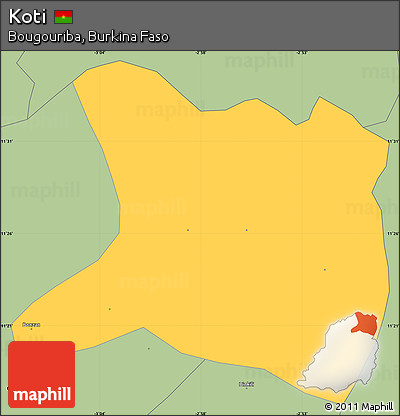 Savanna Style Simple Map of Koti