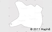 Silver Style Simple Map of Koti, cropped outside