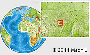 Physical Location Map of Bougouriba, within the entire country
