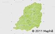 Physical Map of Bougouriba, single color outside