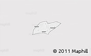 Silver Style 3D Map of Oronkua, single color outside