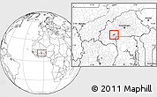 Blank Location Map of Oronkua, highlighted parent region