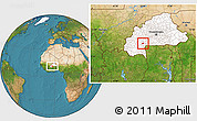 Satellite Location Map of Oronkua, highlighted country