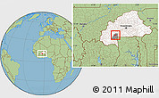 Savanna Style Location Map of Oronkua, highlighted country, highlighted parent region