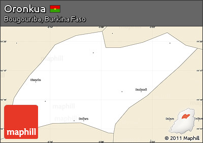 Classic Style Simple Map of Oronkua