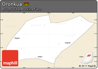 Classic Style Simple Map of Oronkua