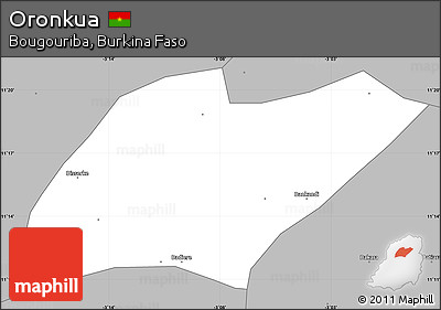 Gray Simple Map of Oronkua