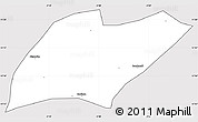 Silver Style Simple Map of Oronkua, cropped outside