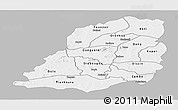 Gray Panoramic Map of Bougouriba, single color outside